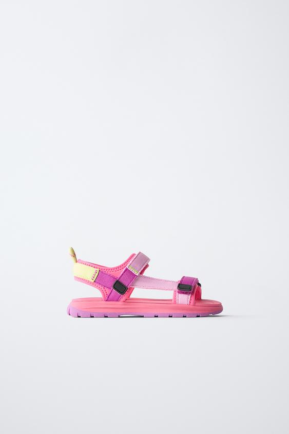 SANDALES TECHNIQUES MULTICOLORES - Fuchsia de Zara - Image 0