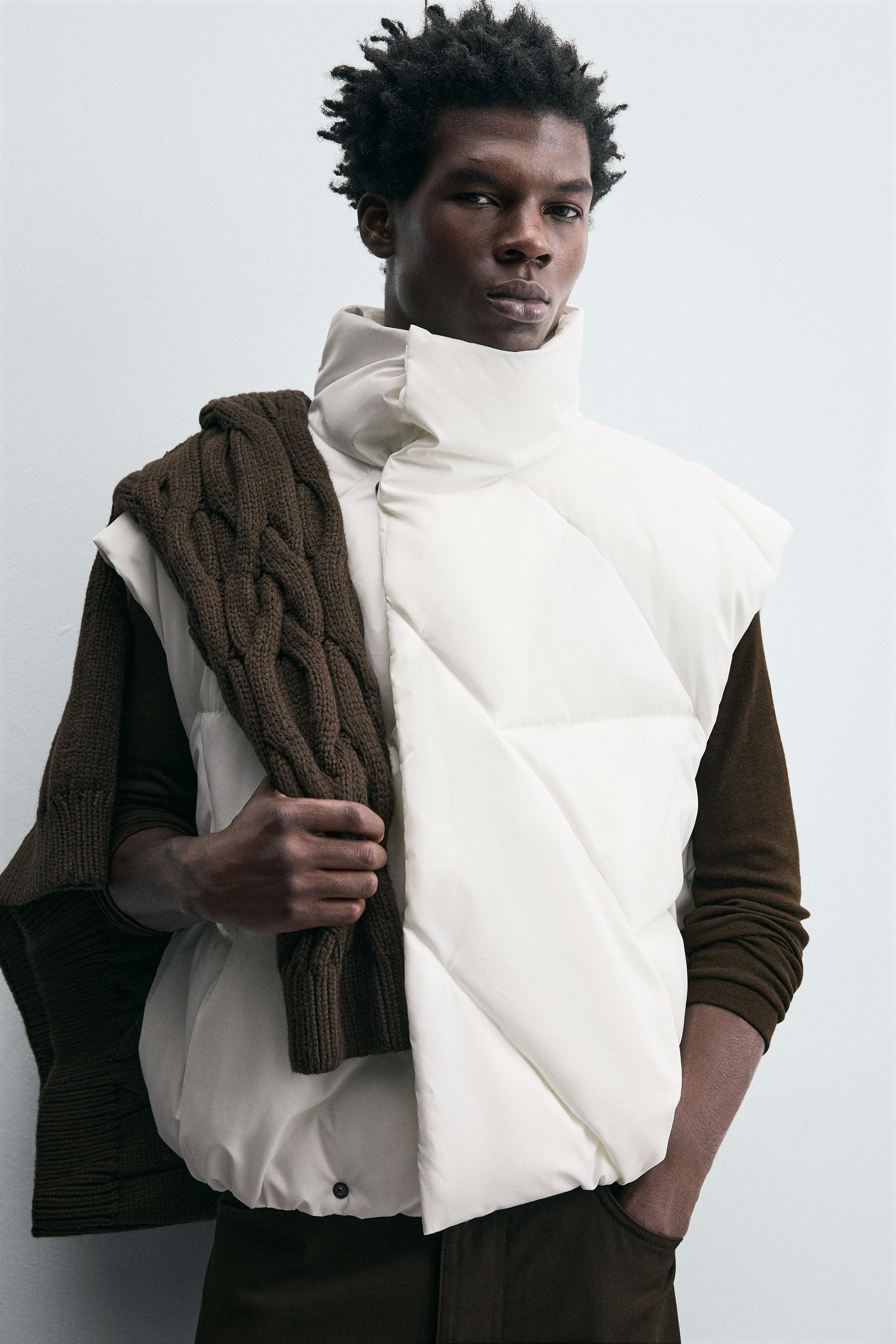 BOXY FIT PADDED GILET LIMITED EDITION - Oyster-white | ZARA