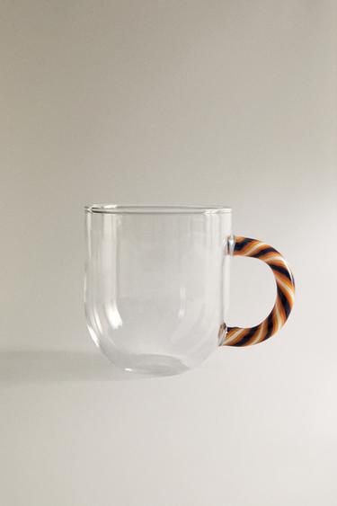 BOROSILICATE MUG WITH SPIRAL HANDLE - Orange by Zara - Image 0