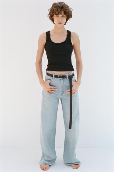 TOP RIB TIRANTES - Negro de Zara - Imagen 0