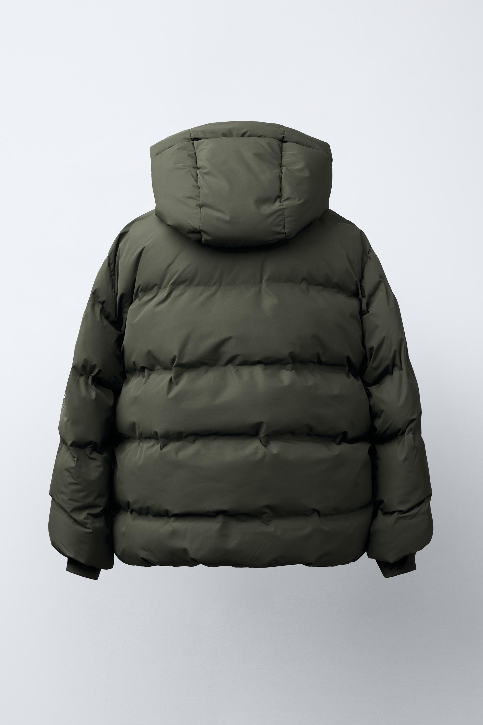 WATER REPELLENT PUFFER COAT WITH LABEL - Navy blue | ZARA
