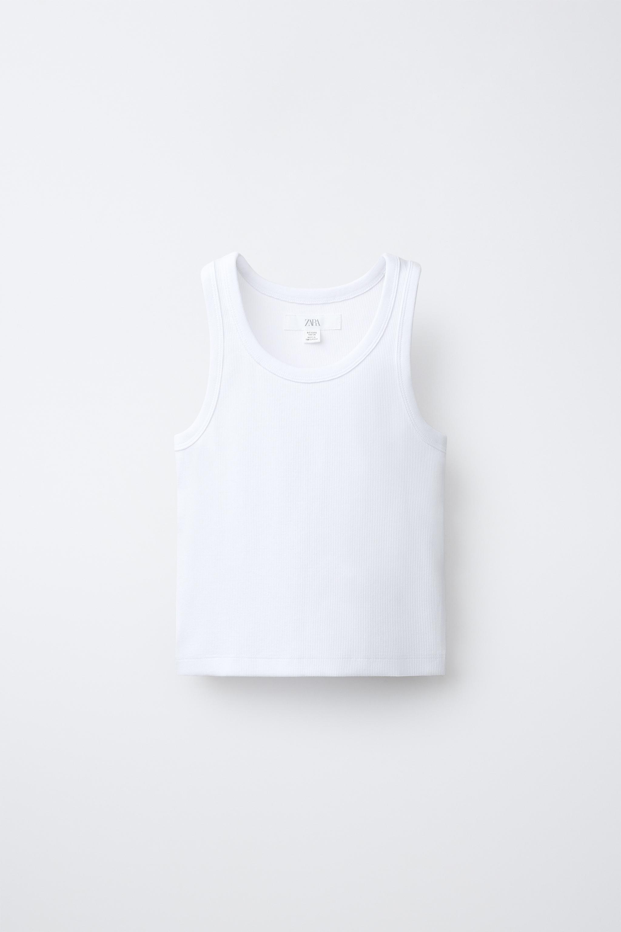 RIBBED RACERBACK T-SHIRT — White
