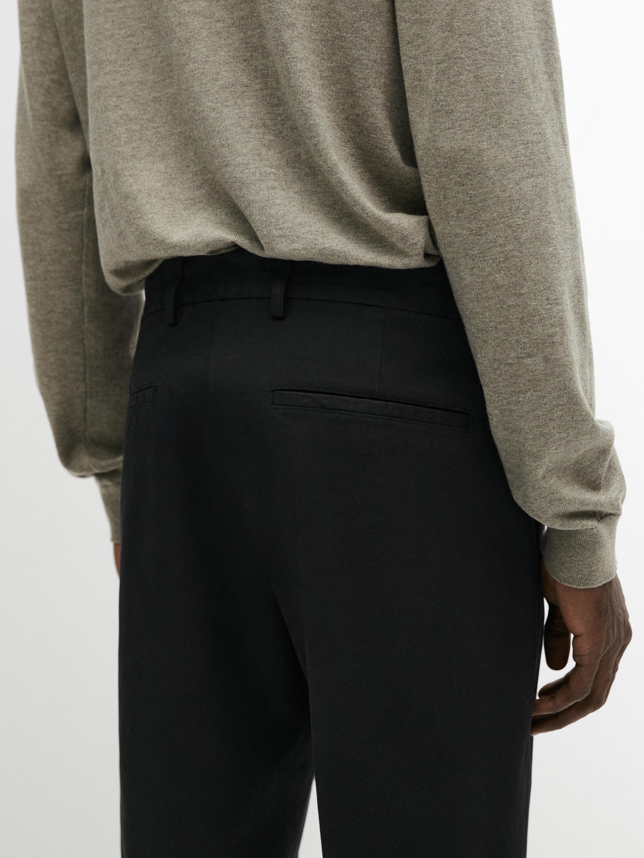Pantalon tapered fit en coton