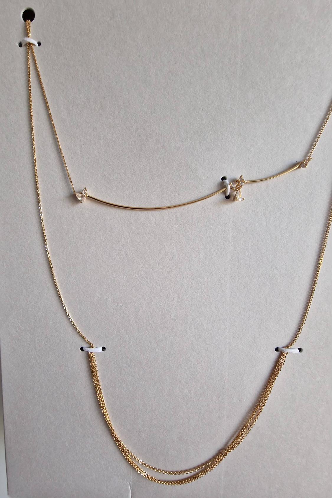 PACK OF 2 MINIMALIST SHIMMER NECKLACES - Image 2