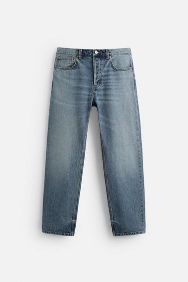 STRAIGHT FIT JEANS - Mid-blue by Zara