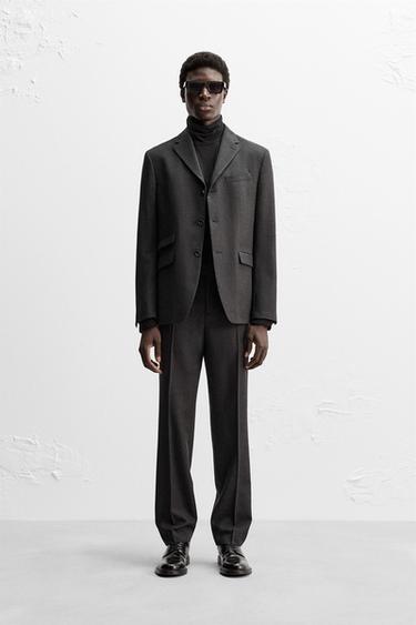 TRAJE 100% LÃ - Cinza-vigoré da Zara