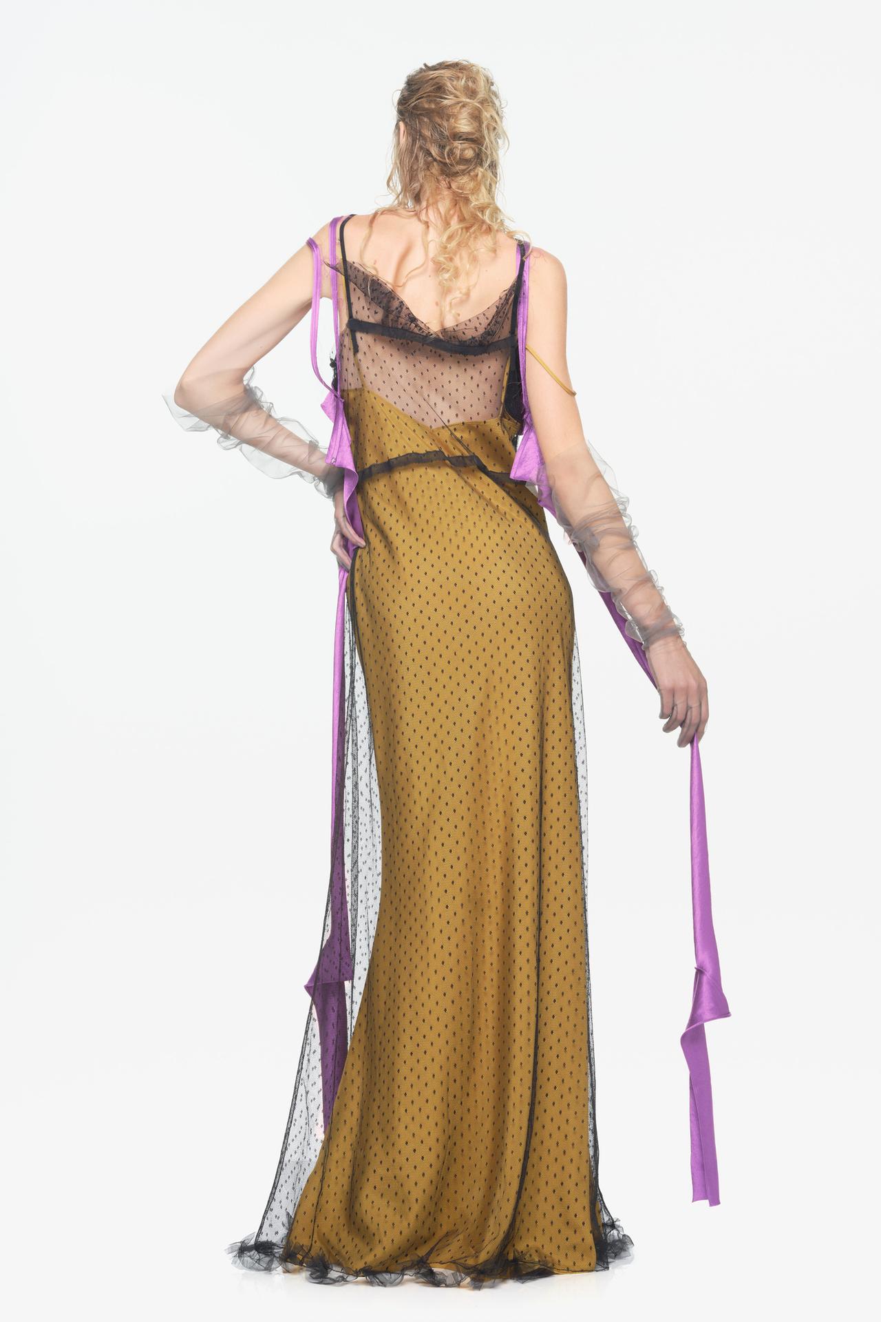 LIMITED EDITION 100% SILK SLIP DRESS — Ocher