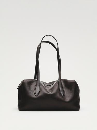 West nappa leather satchel — Brown 3