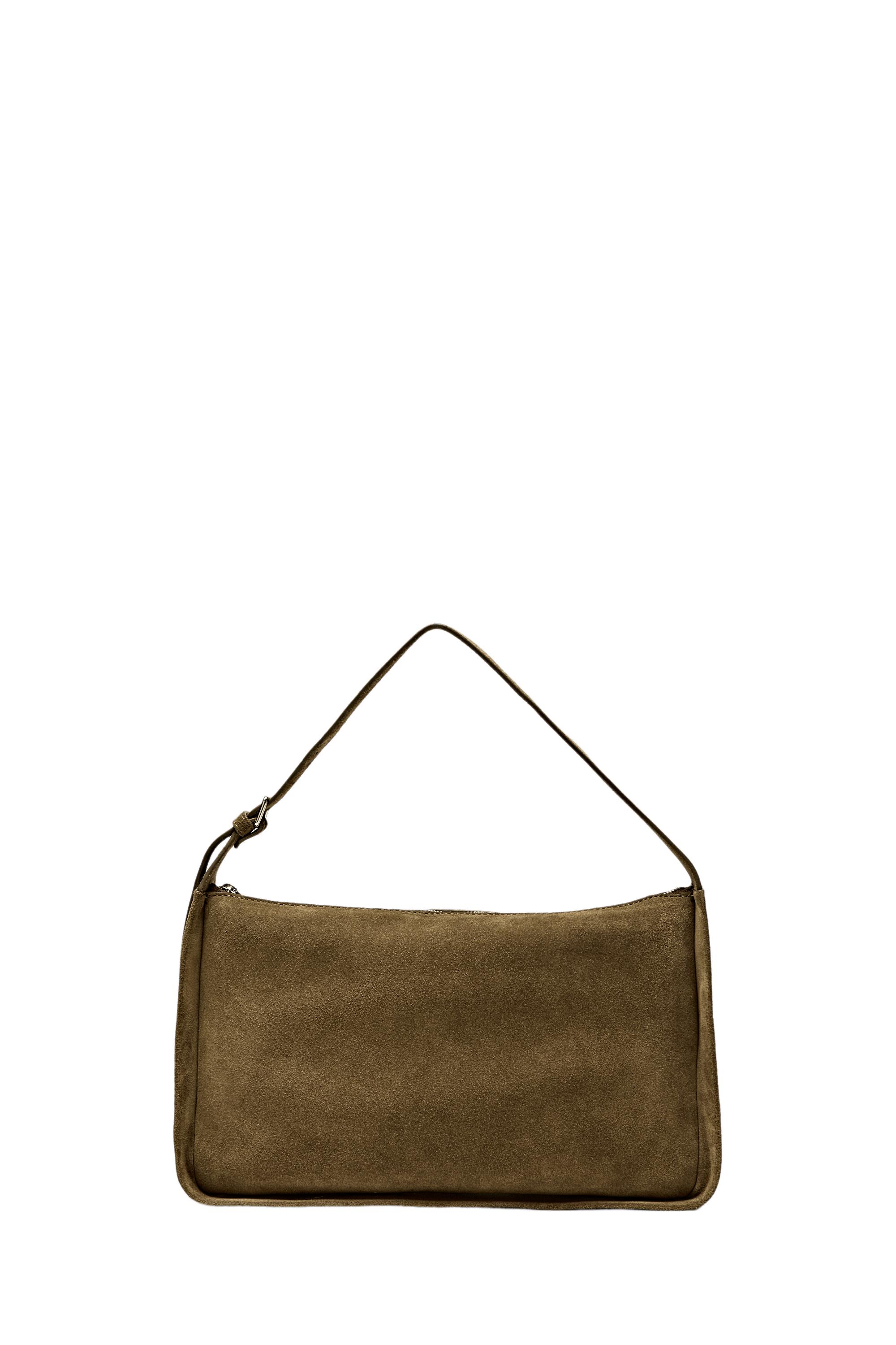 Split suede leather crossbody bag — 566