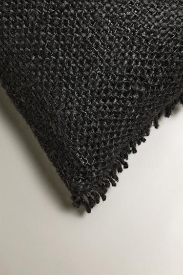 FRINGED CUSHION COVER - Black by Zara - Image 1