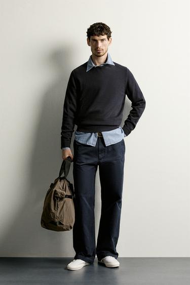 COTTON REGULAR FIT JUMPER - Navy blue by Zara - Image 0
