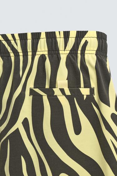 ANIMAL PRINT LONG SWIMMING TRUNKS - Zebra by Zara - Image 8