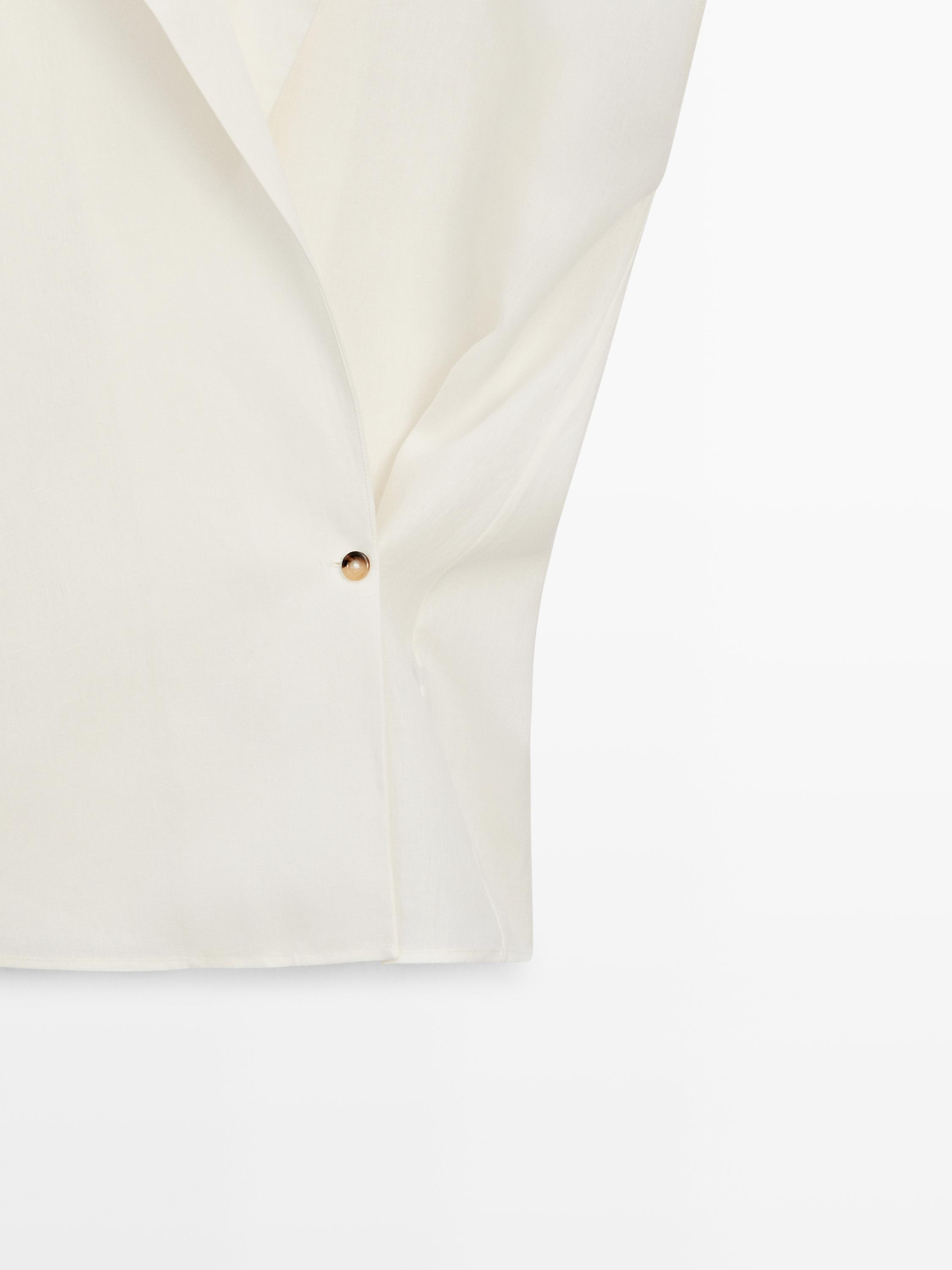 Gilet boutonnage lin