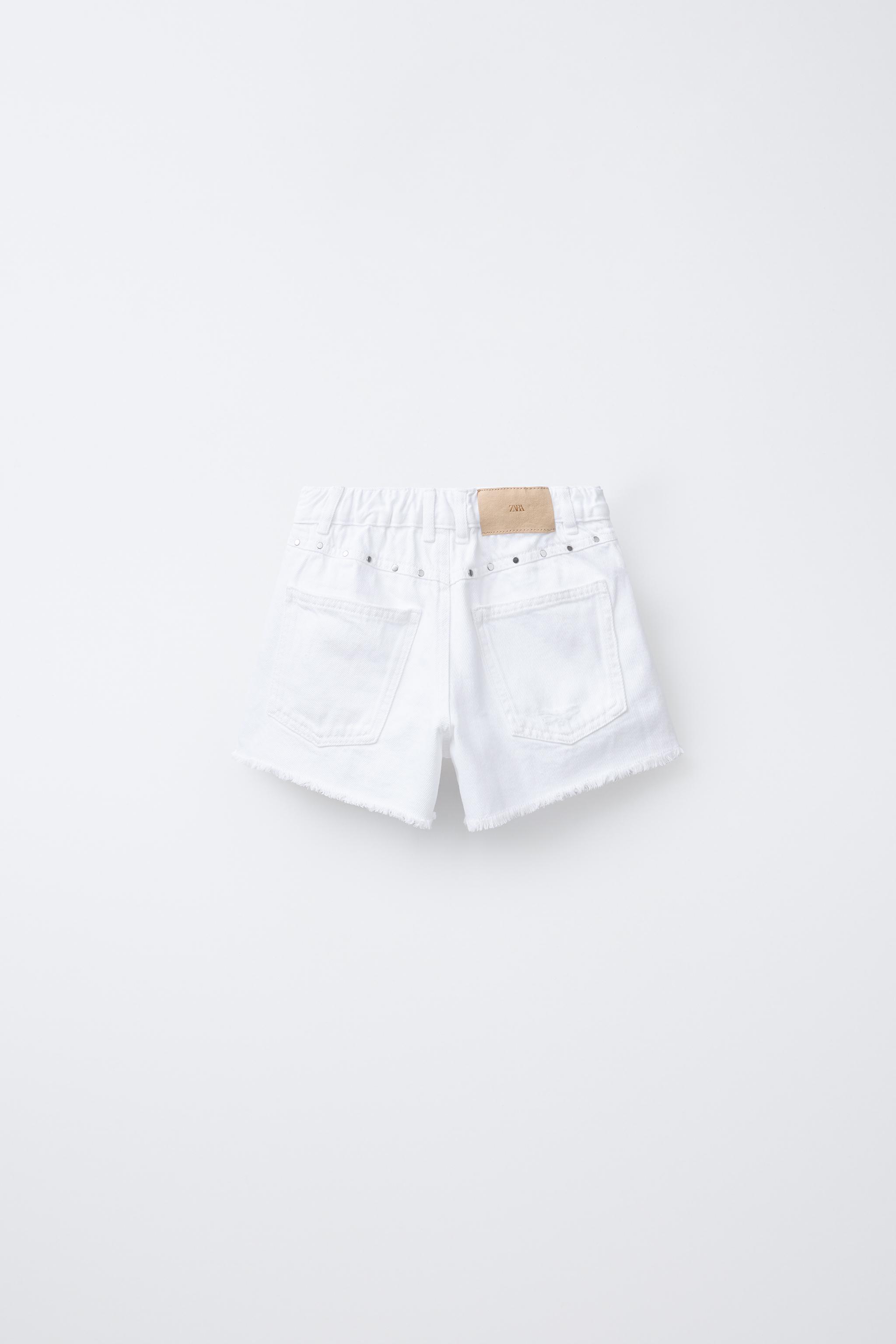 Short Pantalones Vaqueros Cortos Blancos Mezclilla Vaqueros Cortos