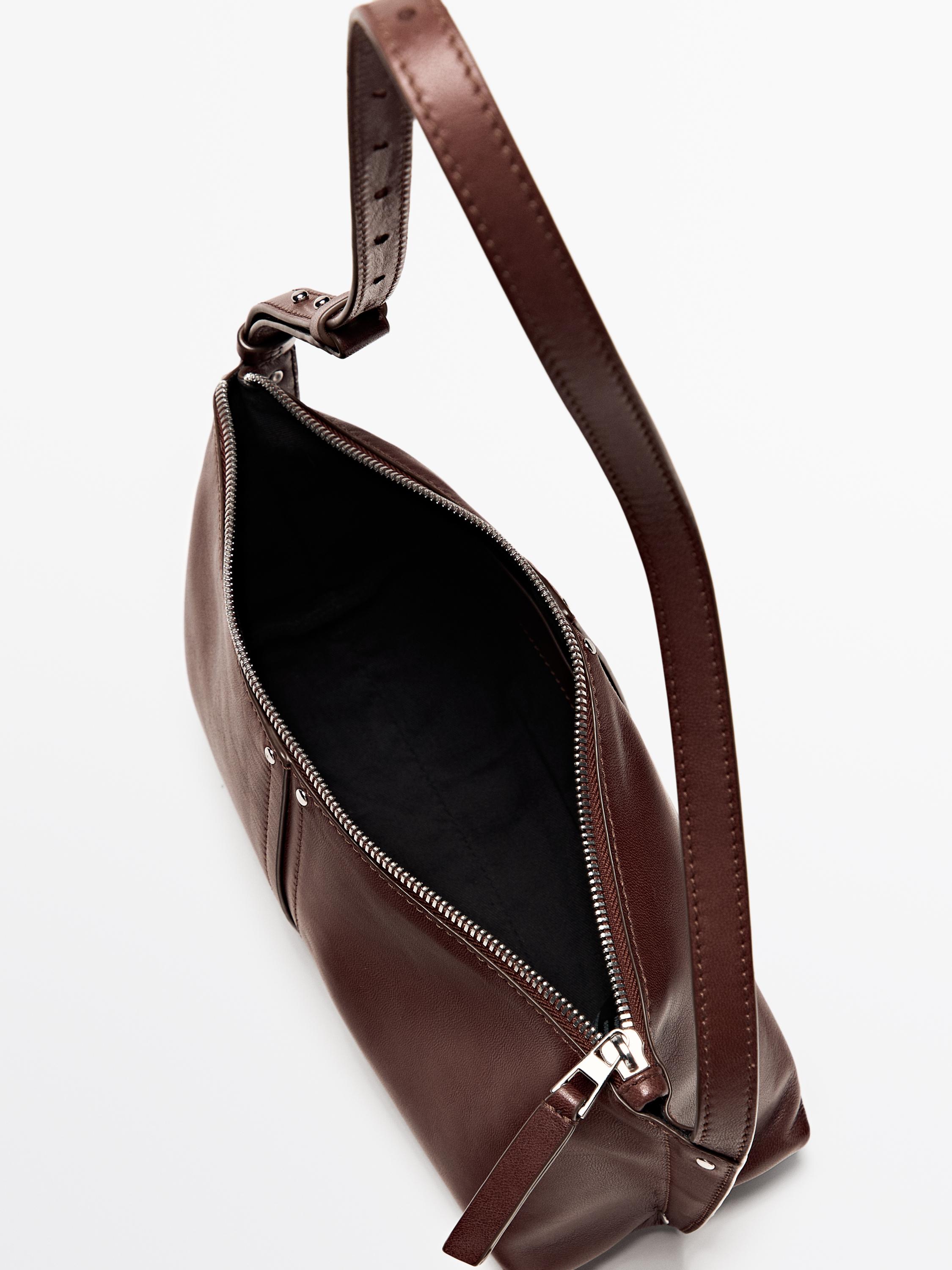 Nappa leather shoulder bag