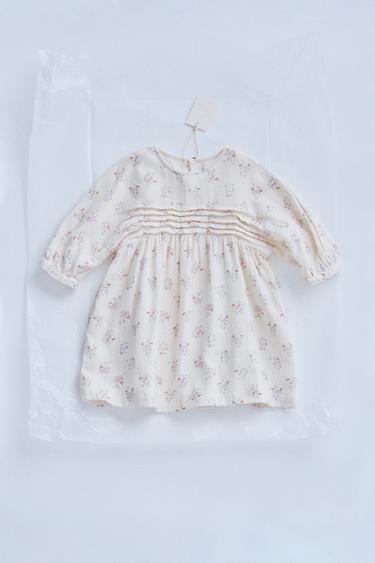 Zara ZARA TIMELESS - 花卉洋裝 - 裸色 - 圖片 0