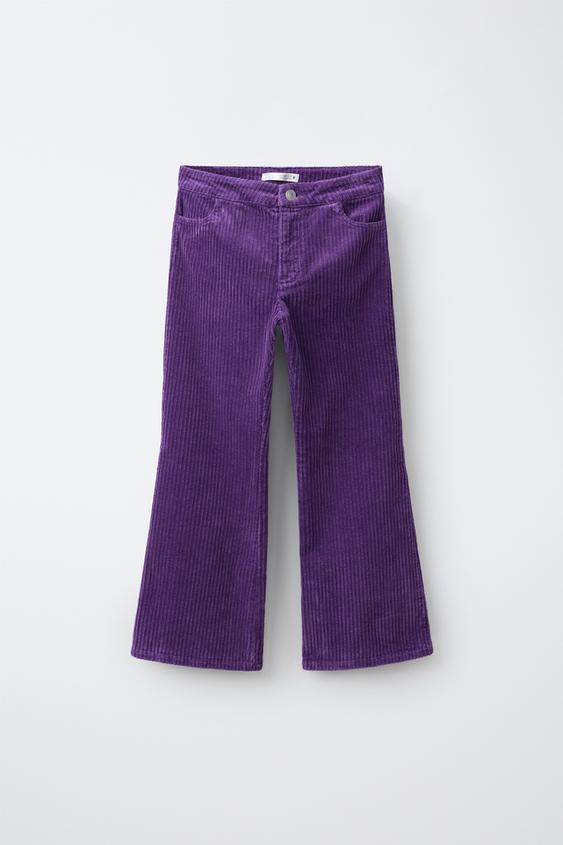 CORD-FLARE-HOSE - Aubergine von Zara - Bild 0