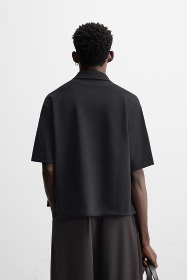 INTERLOCK TEXTURED SHIRT - Black by Zara - Image 2