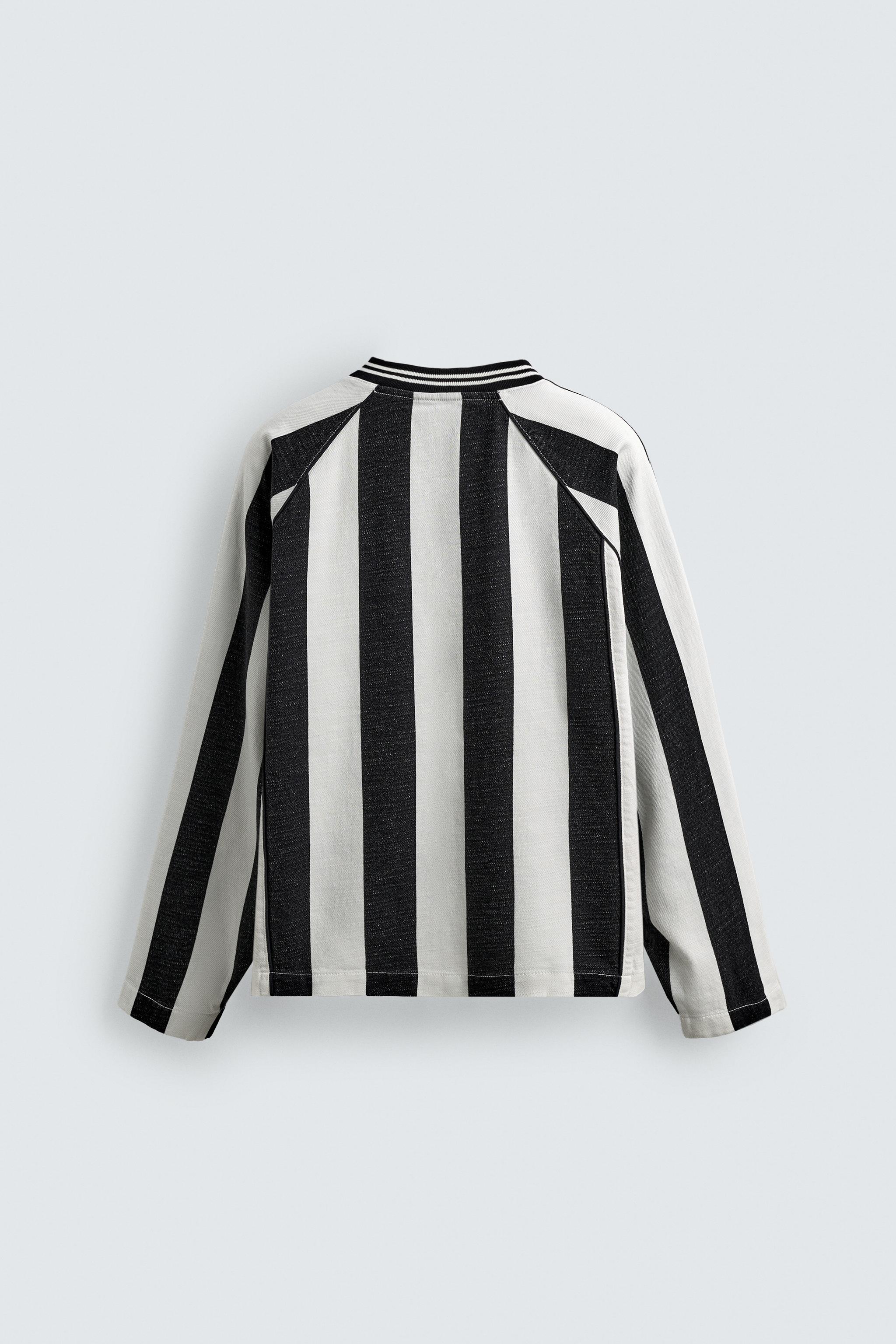 JACQUARD STRIPED TEXTURED T-SHIRT