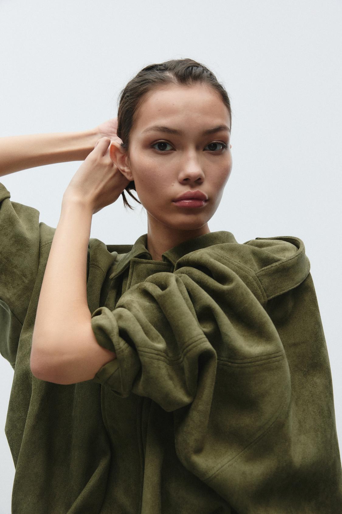 FAUX SUEDE BOMBER JACKET