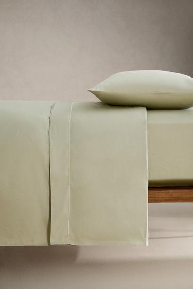 DRAP-HOUSSE SATIN | 30 CM DE HAUT (300 FILS) - Vert de Zara - Image 2