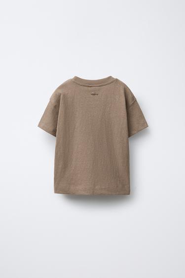 COTTON T-SHIRT - Brown by Zara - Image 1