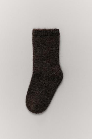 100% CASHMERE SOCKS - Brown by Zara