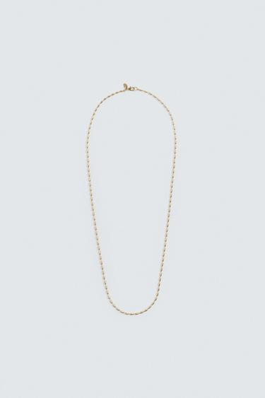 METAL CHAIN LINK NECKLACE - Gold by Zara