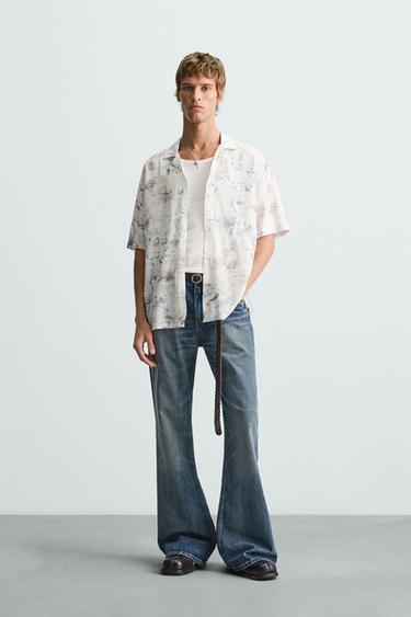 ABSTRACT PRINT SHIRT - Light blue by Zara - Image 0