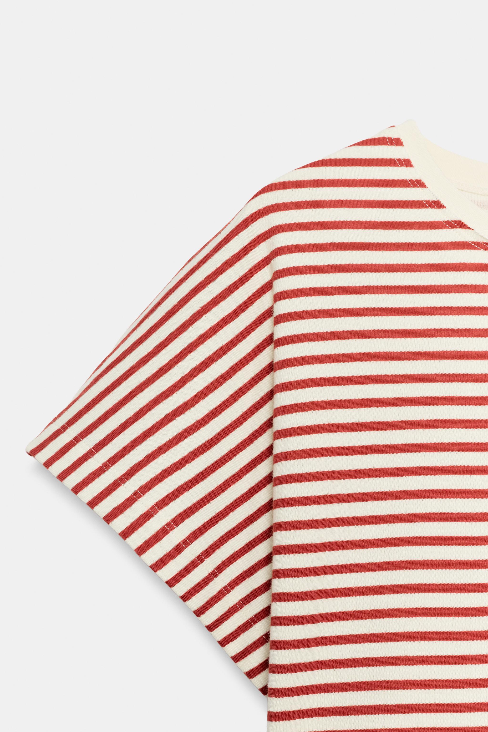 WIDE SLEEVE STRIPED T-SHIRT