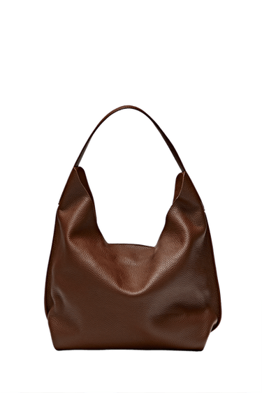 Medium nappa leather shoulder bag — white 1