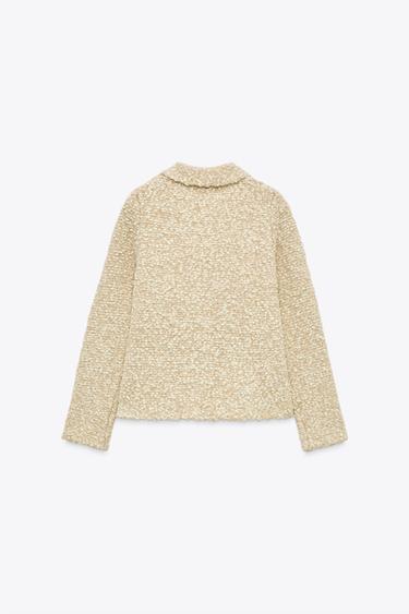 WOOL BLEND KNIT CARDIGAN - Sand by Zara - Image 3