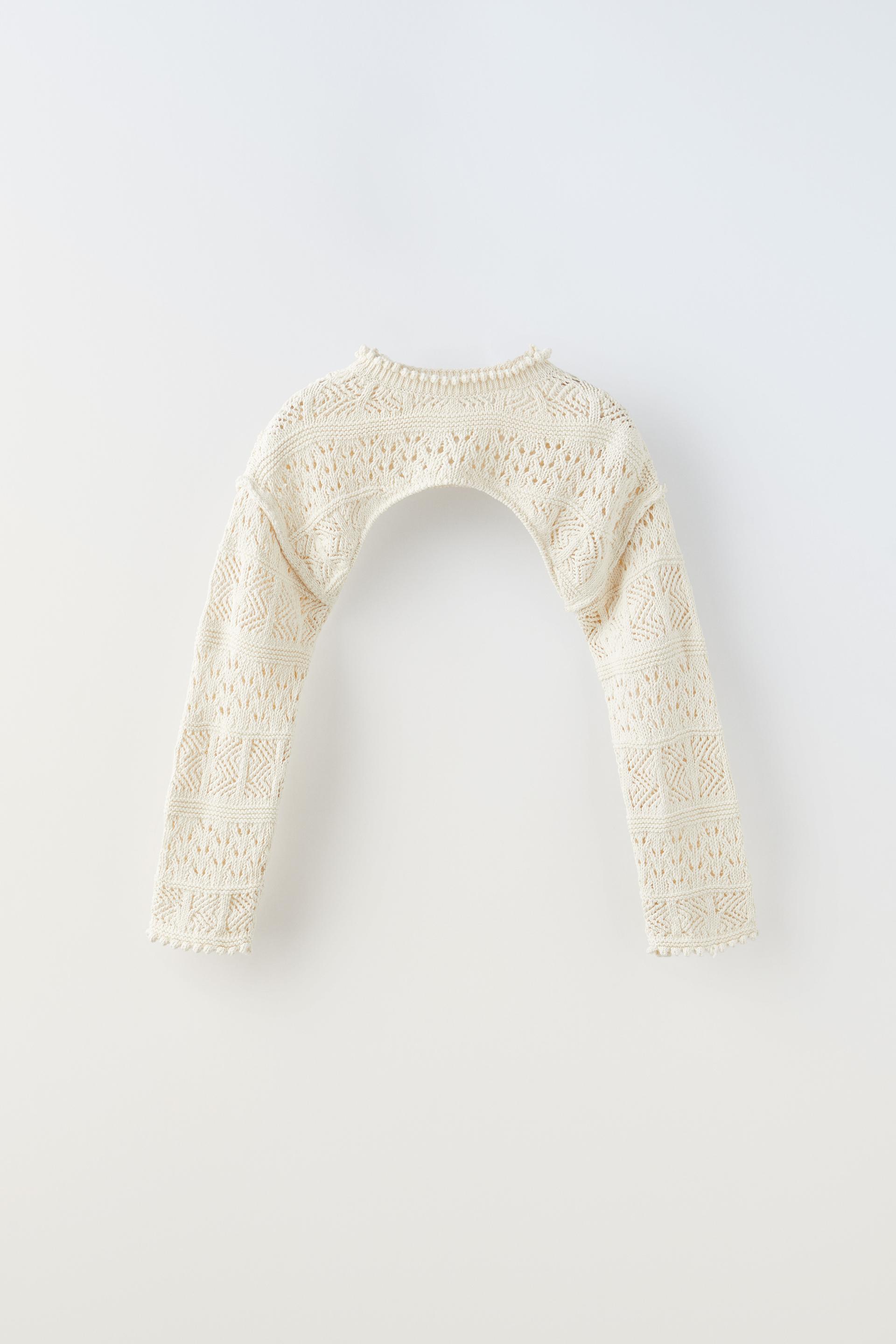 POINTELLE KNIT ARM WARMER Ecru ZARA Australia