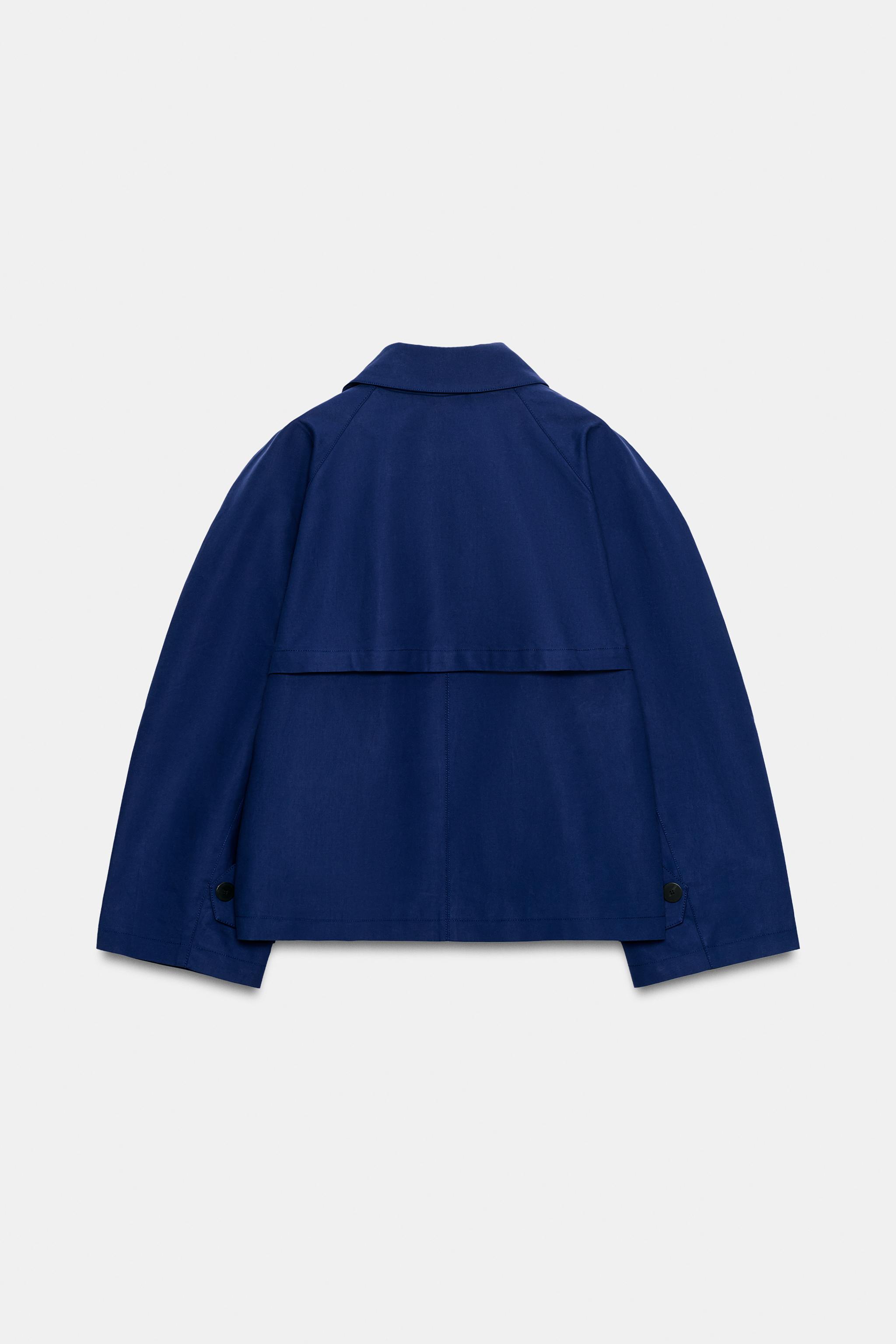 ZWコレクション ショートトレンチコート - 濃青 | ZARA Japan / 日本
