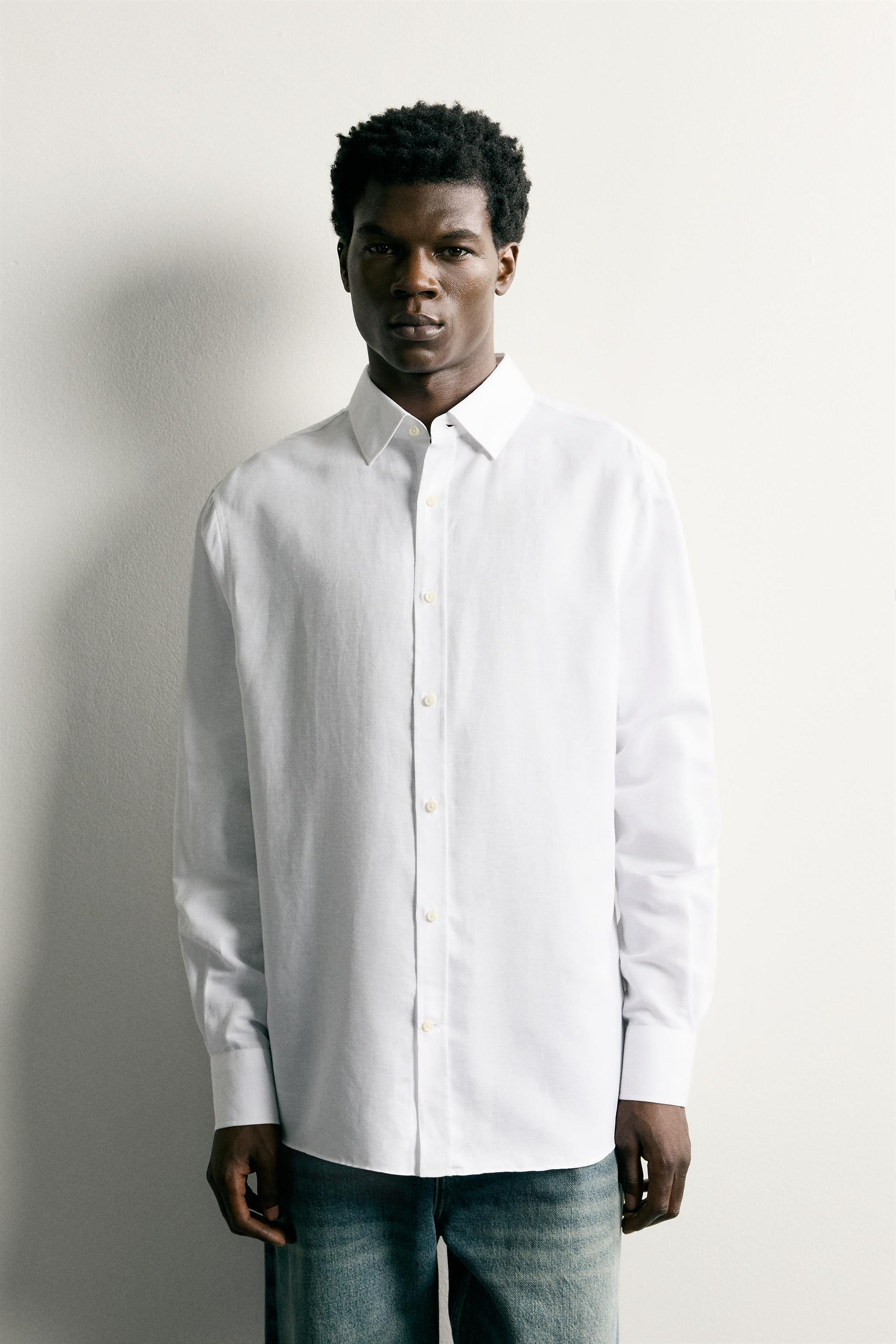 COTTON-LINEN REGULAR FIT SHIRT
