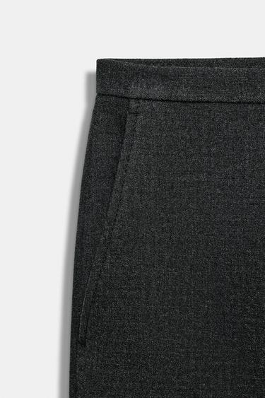 ZW COLLECTION CROPPED FLARE TROUSERS - Dark grey by Zara - Image 6