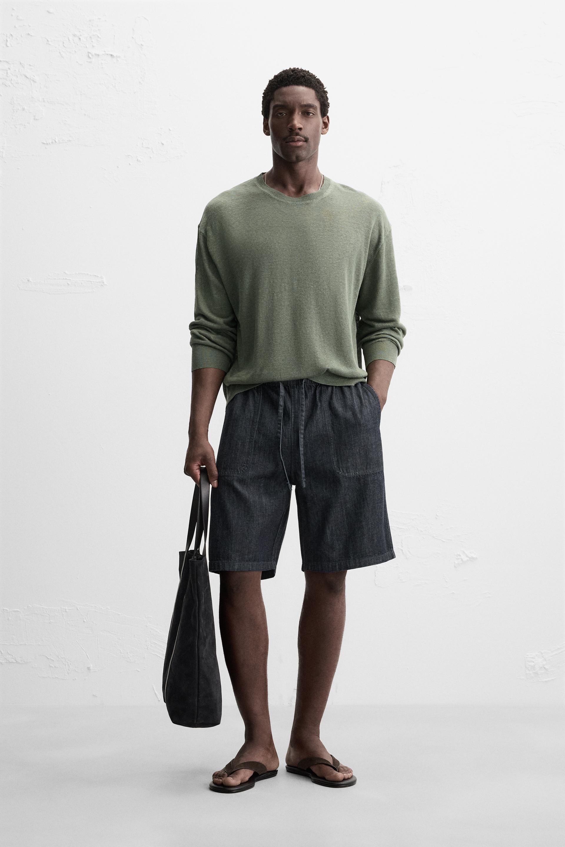 RELAXED FIT DENIM BERMUDA SHORTS