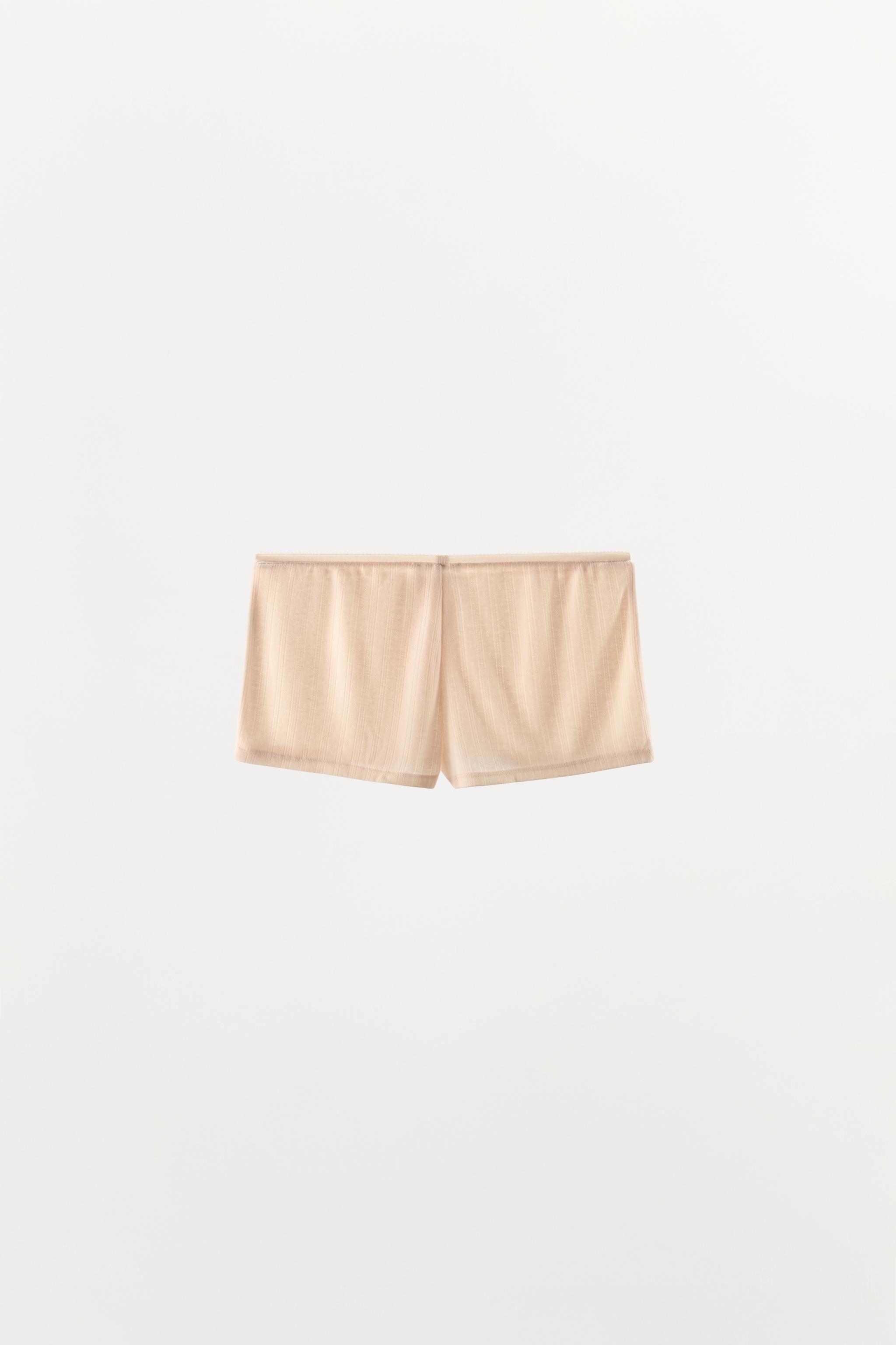 Женские шорты Zara POINTELLE BOW BUTTON SHORTS — фото 4