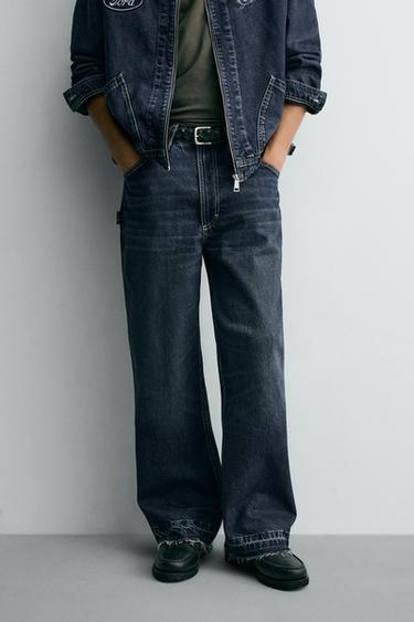 JEANS RELAXED FIT PARCHE FORD © - Azul de Zara