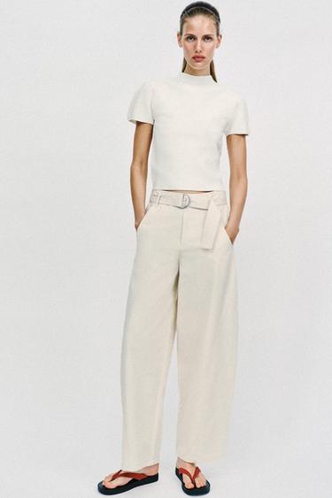 PUFF SLEEVE KNIT TOP - White by Zara