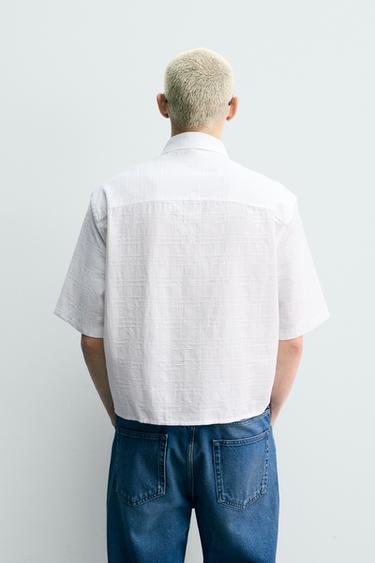 CHEMISE RELAXED FIT TEXTURÉE - Blanc de Zara - Image 2