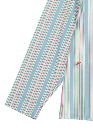RELAXED FIT STRIPED JACQUARD SHIRT - Light blue by Zara - Image 5