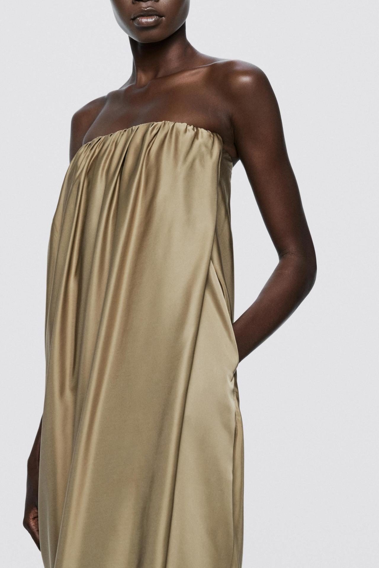 Strapless gathered dress - LIMITED EDITION — Red Stripe