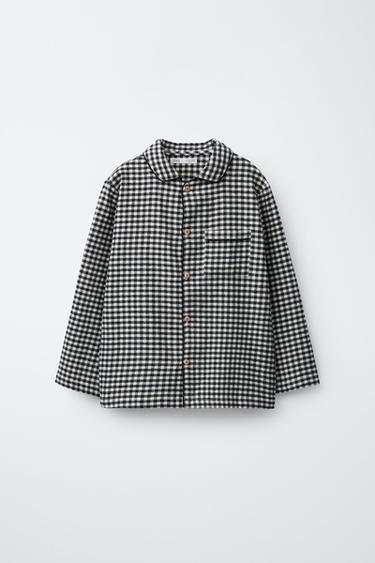6-14 ANS/ PYJAMA À CARREAUX VICHY - Noir / Écru de Zara - Image 1