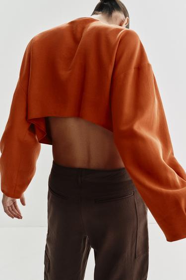 CROPPED TOP WITH BOW - Brick by Zara - Image 5