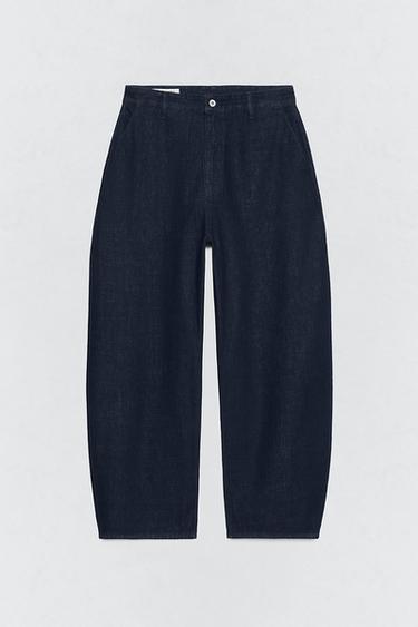 JEANS バルーンスリーブ FIT SOSHIOTSUKI x ZARAインディゴブルーZaraのJEANS バルーンスリーブ FIT SOSHIOTSUKI x ZARA - インディゴブルー