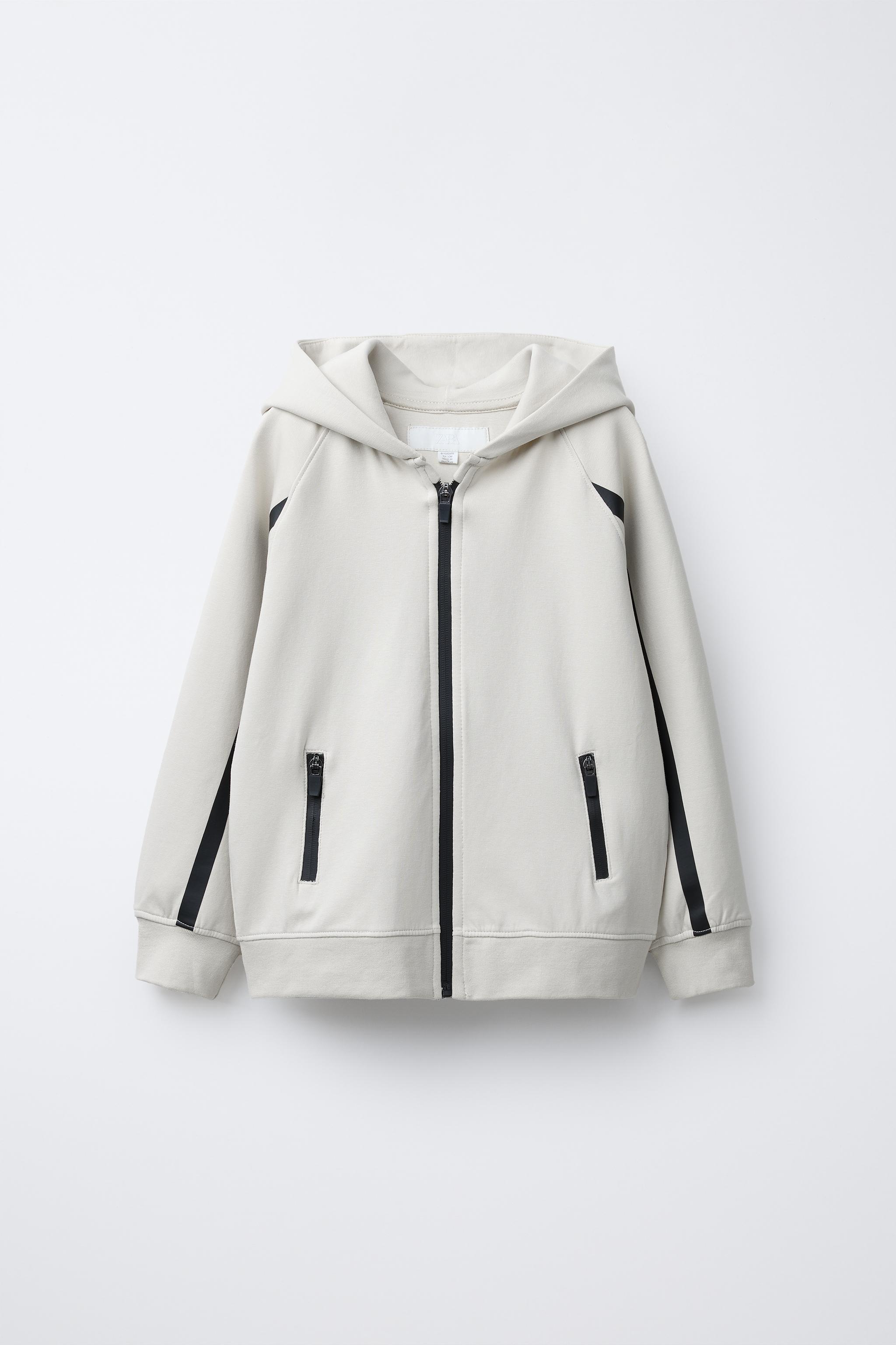 セレクトI INTERLOCK SPORTY JACKET - Ecru | ZARA United States