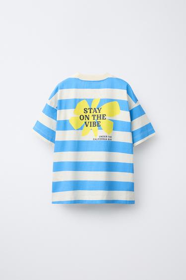 STRIPED PRINT T-SHIRT - Multicoloured by Zara - Image 1