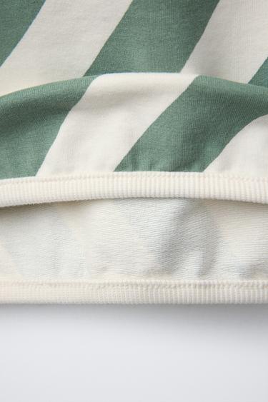 PACK SWEAT RAYURES ET JOGGER AVEC POCHE - Vert / Écru de Zara - Image 3