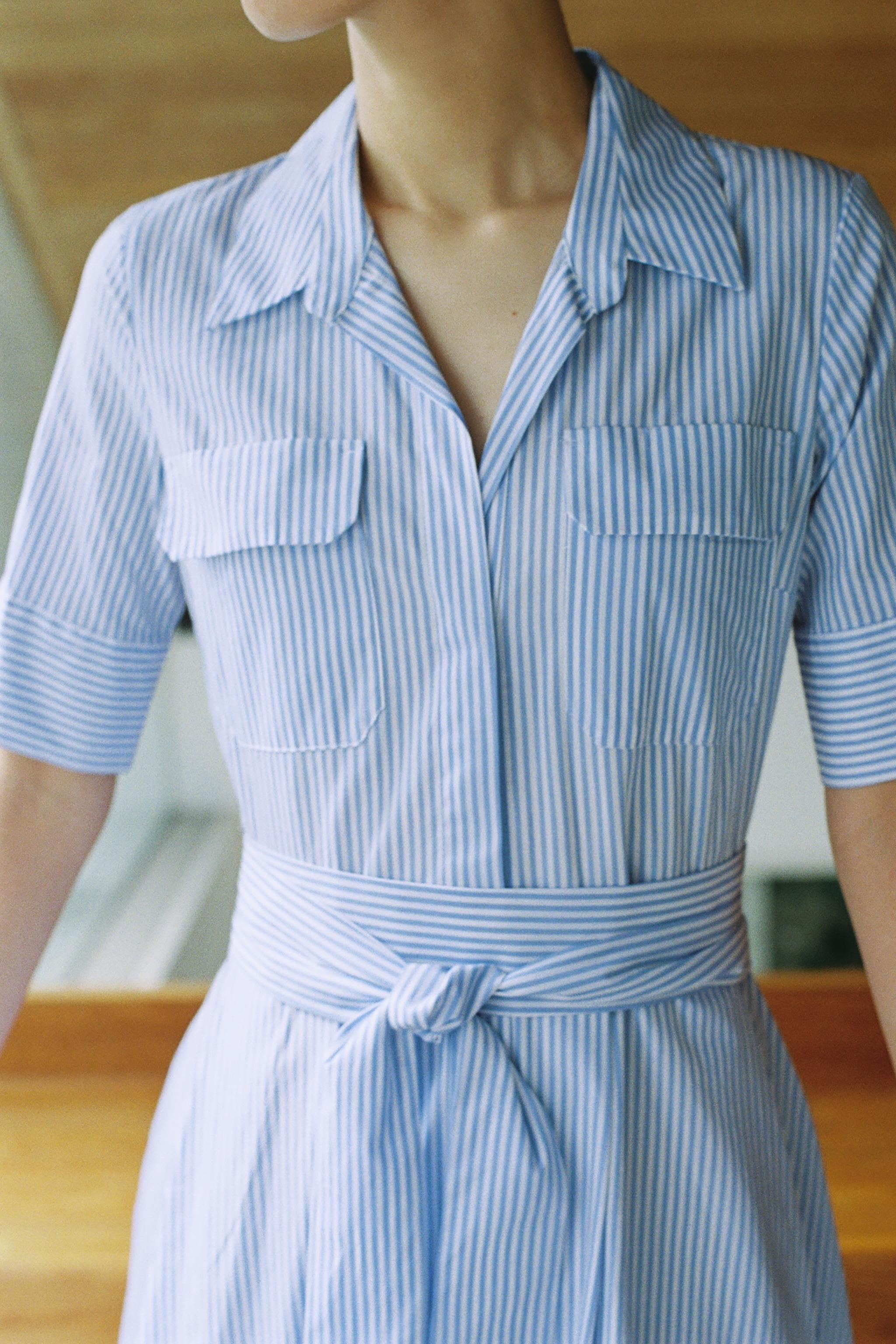 ZARA ZW COLLECTION ポプリンシャツワンピース 2640/596 ZARA】ZW COLLECTION ポプリンシャツワンピース 2640/596/104